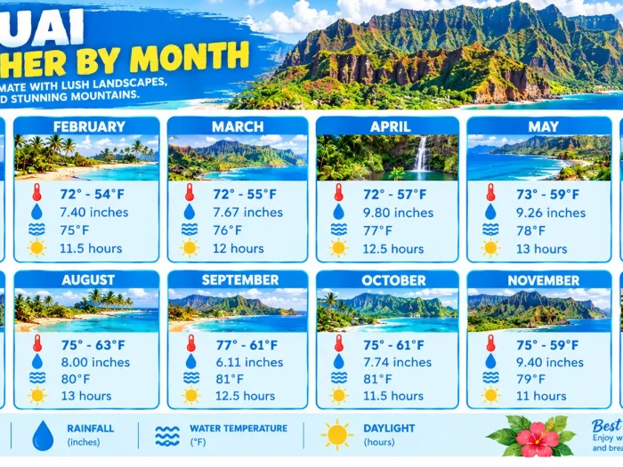 Kauai Weather by Month