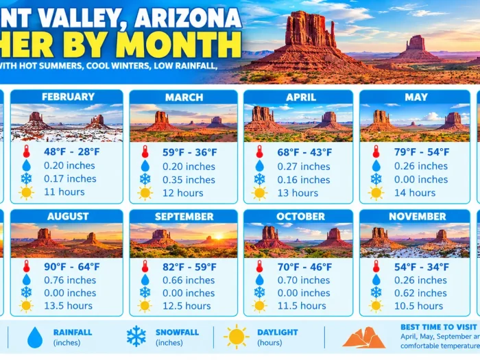 Monument Valley Weather by Month