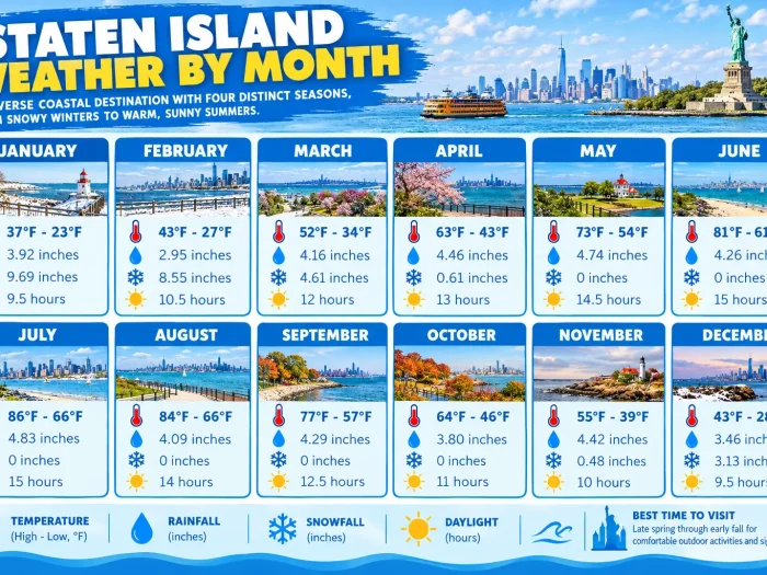 Staten Island Weather by Month 1 Staten Island Weather by Month